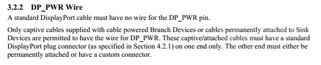 DP线第20针脚DP_PWR的重要性