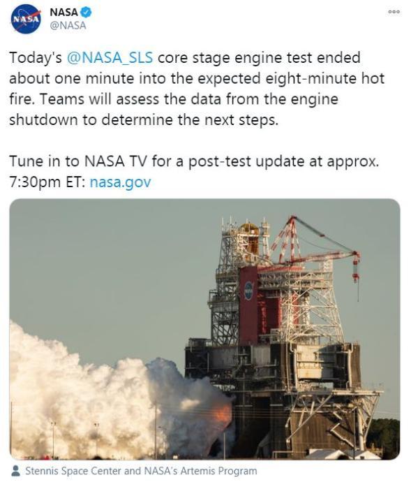 NASA新火箭关键测试遇挫 美登月计划或被迫推迟？